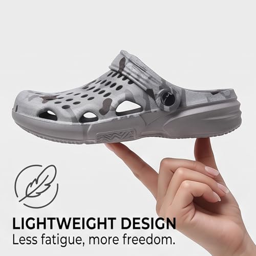 Image of CERYTHRINA Mens Garden Clogs Lightweight Breathable Slip on Sandals Fashions Pool Beach Shoes Non Slip Home Clogs Slippers