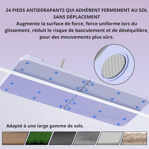 Reformer Pilates multifunctioneel met weerstandsbanden, buiktrainer en complete lichaamstraining voor thuisgymnastiek, opvouwbaar en compact voor eenvoudige opslag - Afbeelding 4