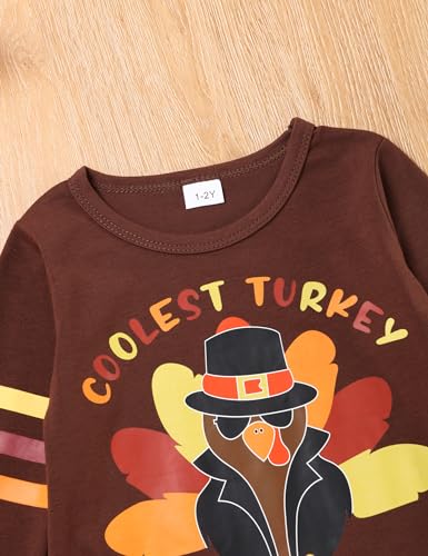 Thanksgiving Outfit Toddler Boy Coolest Turkey in Town T Shirt Top Plaid Pants toddler thanksgiving outfit3