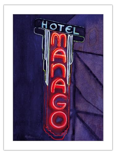 Manago Hotel - Captain Cook Hawaii - From an Original Hawaii Watercolor Painting by Peggy Chun - Fine Art Matte Paper Print (Unframed) 18x24in