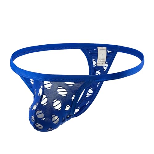 Men's Sexy Low Waisted Underwear With Holes Bikini Thong3