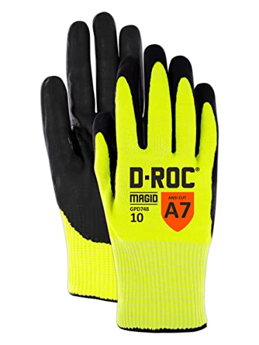 MAGID D-ROC ANSI A7 13�Q�[�W �^�b�`�X�N���[�� TriTek �R�[�e�B���O ��Ɨp��� 12�o �T�C�Y 11/2XL (GPD748)