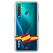 Movilshop Custodia per [Realme 5 ] Disegno autentico [bandiera spagnola] in silicone flessibile trasparente custodia case cover gel per smartphone.