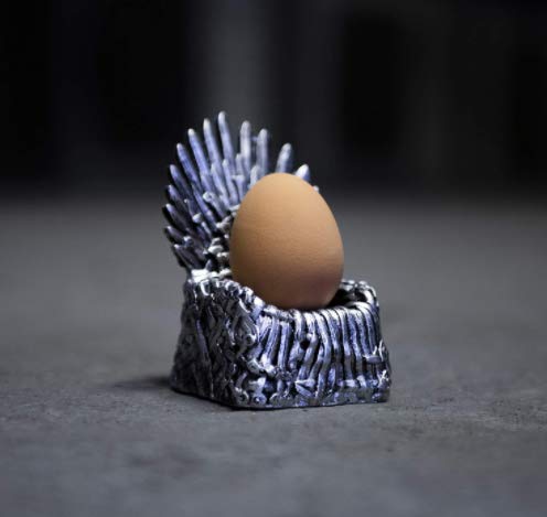 Marco Paul Novelty Throne Egg Cup Secret Santa Gift Kitchen Egg Holder Iron Chair Replica Miniature Gift Set Iron Throne GOT Fan Present Stocking Filler
