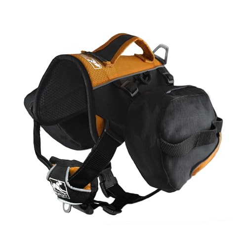 Kurgo Dog Saddlebag Backpack, Back Pack Dog Harness, Hiking Pack for Dogs, Packs for Pets to Wear...