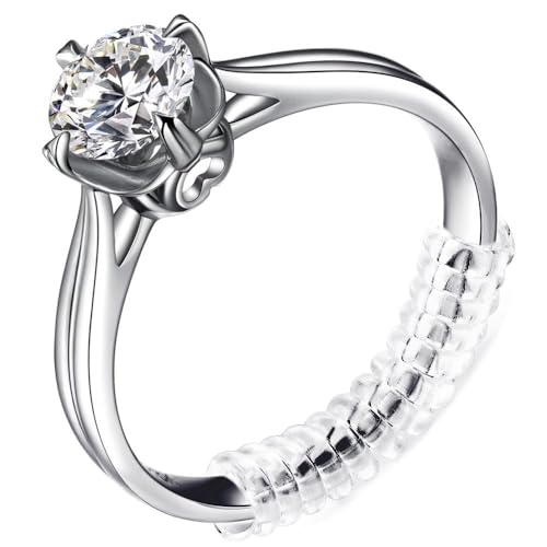 Anpro 15 Pack Ajustador de Anillos con 3 Tamaños Transparente Ajustador de Anillos para Anillos Flojos (2 mm/3 mm)