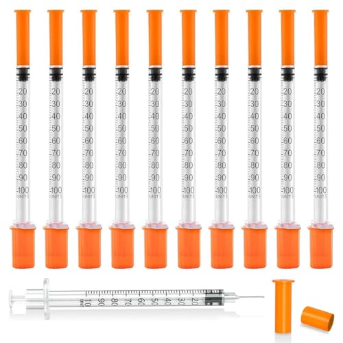 BLPRKOT 10 Piezas Paquete de medición de 1 ml de múltiples usos con tubo de plástico de 30 g x 8 mm, Jeringas de 1 ml, Herramientas de medición de plástico, accesorios de laboratorio