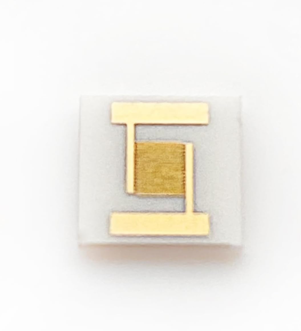 Elettrodo interdigitato in ceramica di allumina (30μm IDE) for applicazioni di precisione - 5x5x0,635 mm, 15 coppie, struttura a strato metallico CU/Ni/AU