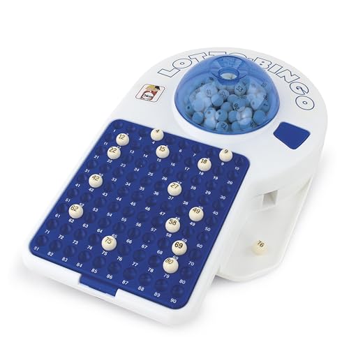 Chicos - Bingo eletrónico | 24 caixas e 90 bolas | Jogo de mesa familiar, Bingo com extração automática, inclui fichas e cartões (22302)