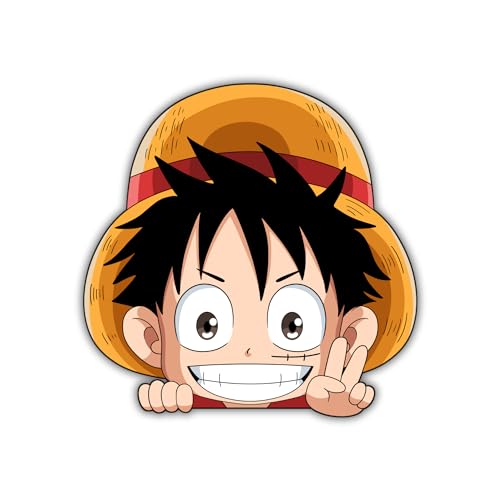 Image of | Cute Anime-Inspired Peeking Character Sticker - Vinyl Decal for Anime Fans, Laptops, and Car Windows - Glossy Waterproof Finish Perfect Manga for Bumper Skateboard Water bottle Car Laptop (Size 4x4)