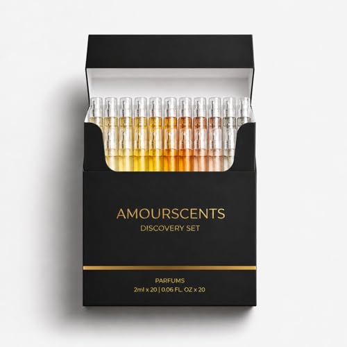 The Discovery Set - 20 Designer Inspired Luxury Fragrance Samples Extrait De Parfum Long Lasting Perfume For Men Alternative Scents Aftershave Tester Gift Set (Men Set)