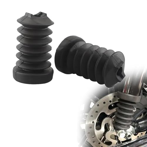 Couvercle amortisseur de fourche arrière noir en caoutchouc pour moto Harley Touring 1997-2013