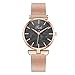 Ensemble Montre et Bracelet Femme Analogique Quartz Montre Bracelet en Cuir Minimaliste Classic avec 4 PC Bracelet