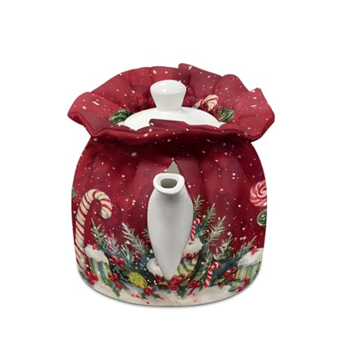 Image of Cute Snowman Tea Cozy Foldable Teapot Dust Cover Keep Warmer Teapot Protective Insulated Soft Cover Kitchen Home Decor Accessory Tea Pots Cozy Decorative Accessories