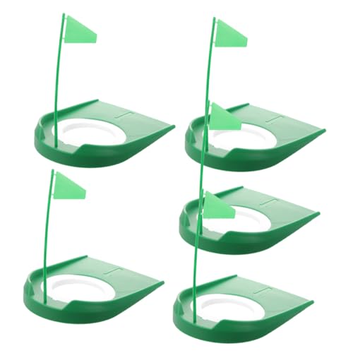 HONMEET 5pcs Golf Training Aid Portable Putting Cups Golf Hole Cup Abs Plastic Compact Indoor Practice Tool