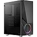 Produktbild AeroCool Zauron Saturn Mid Tower PC Gaming Case with Tempered Glass Window, 12 cm FRGB Fan, 2 x USB 3.0, Supports ATX/Micro-ATX/Mini-ITX, Black ZAURONBK