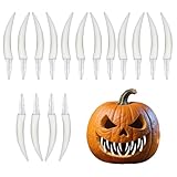 XVYLFZNP 16pcs Halloween Pumpkin Teeth Jack O Lantern Teeth Spooky Pumpkin Fangs For Halloween School Creating Unique Pumpkins Decoration
