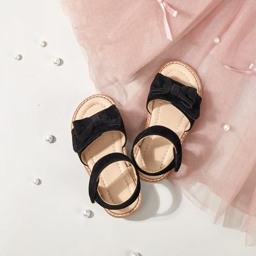 Image of ESTINE Toddler /Little Kid Girls Bow Open Toe Flat Evening Dress Sandals