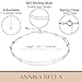 Annika Bella 925 Sterling Silver Double Layered Bracelet, Length 6.5-7.5 Inches, Chain Bracelets for Women, Waterproof Minimalist Women's Jewelry (Satellite Bar Chains)