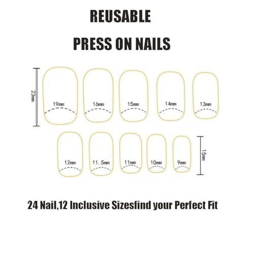Image of Pink French Tip Press on Nails Rhinestone Flower Fake Nails Spring Nail Glossy Glue on Nails Reusable Artificial Acrylic Full Cover Short Square Stick on Nails for Women Girls Manicure 24Pcs