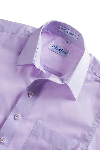 Tuxgear Boys Long Sleeve Dress Shirt with Striped Necktie and Pocket Square – Solid Color Button-Up2