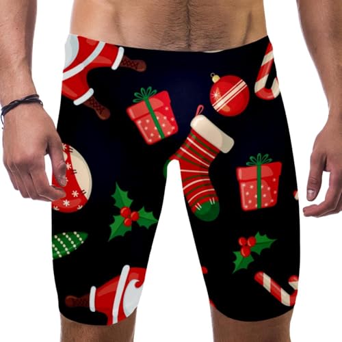 Bañador de pierna cuadrada de Papá Noel para natación y entrenamientos intensos