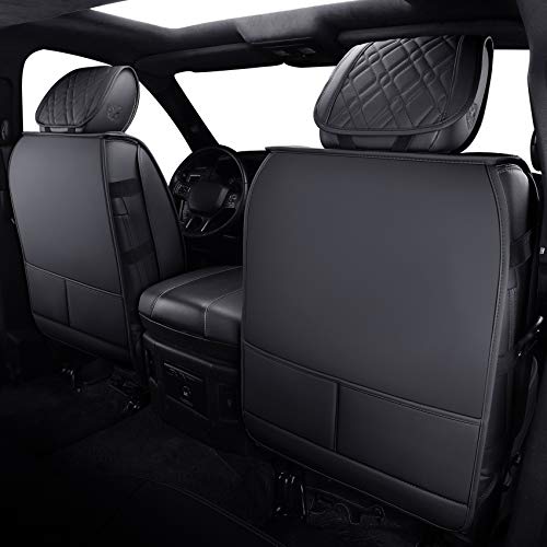 Image of Aierxuan Front Car Seat Covers for Dodge Ram with Waterproof Leather(Black)
