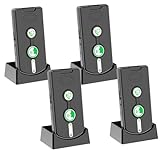 2 Way Intercom for Home Upgraded, Portable Wireless Intercom System for House with 5 Level Volume and Ringtones Adjustment Rechargeable for Hospital Hotel Office Business 4 Pack(Black)