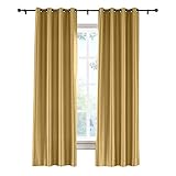 cololeaf Energy Saving Full Blackout Curtains Thermal Insulated Lined Curtains Bronze Grommet Decora