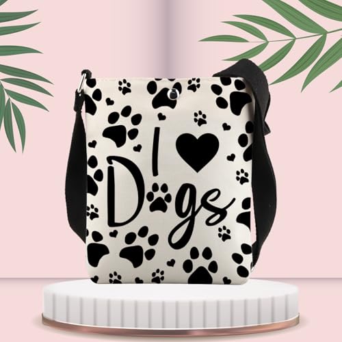 Dog Gifts for Dog Lovers Dog Paw Print Crossbody Bag Dog Lover Gifts Cross Body Bucket Bag with Adjustable Shoulder Strap3