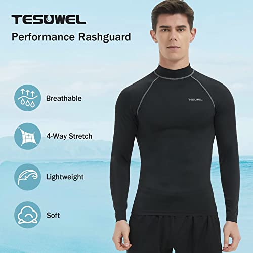 Rash Guard for Men Long Sleeve UPF 50+ Mens Swim Shirts UV Protection Compression Surfing Water Shirts Quick Dry2