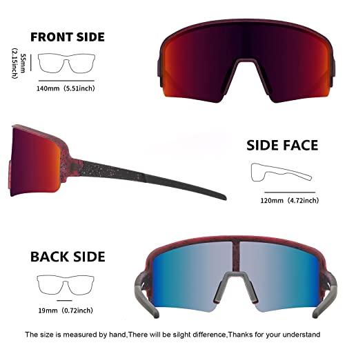 Image of MAXJULI Polarized Sunglasses for Men Women, Windproof Outdoor Sports Cycling Running UV400 Protection Sun Glasses 8121