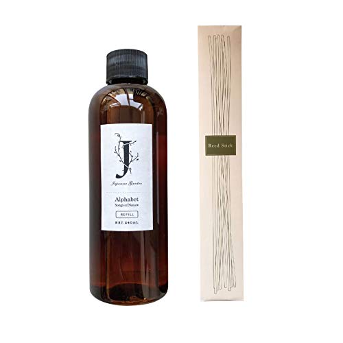Songs of Nature アルファベット リードディフューザー 【J】ジャパニーズガーデン (Japanese Garden) 240ml レフィル 詰替えセット