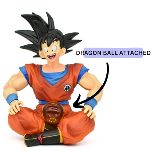 Image of Blue Aura Anime Action Figure Height -14cm Collectible Multicolour PVC | Go-k Ball Sitting