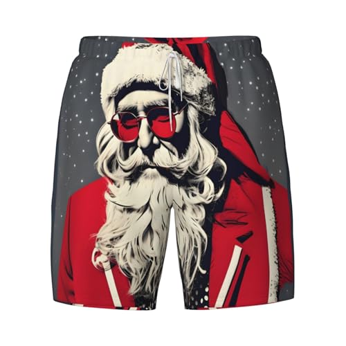 Bañador de hombre con estampado de Papá Noel transpirable casual 5