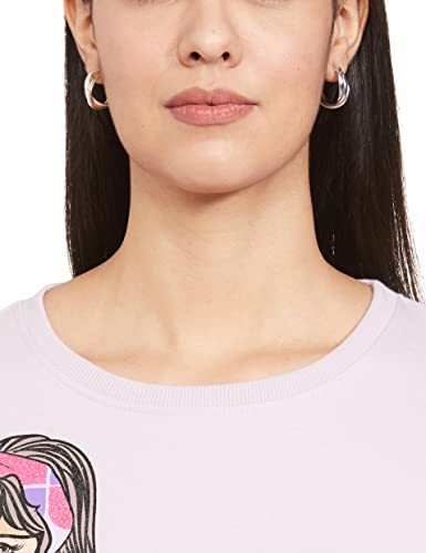 Image of Max Women Graphic Printed Full Sleeves Regular Fit Polyester Round Neck Sweatshirt