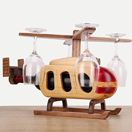 Soporte para botellas de vino de madera sólida miniatura 6