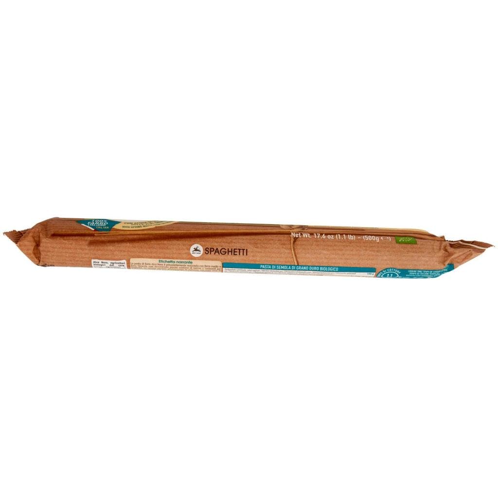 Alce Nero Spaghetti al farro - 12 espaguetis al farro (100%, espaguetis con emmer Wheat, grano integral, 500 g, 400 g)