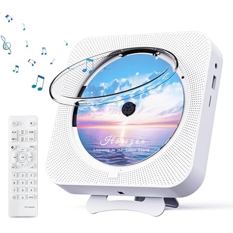 Portable CD Player with Bluetooth and Remote Control Cover