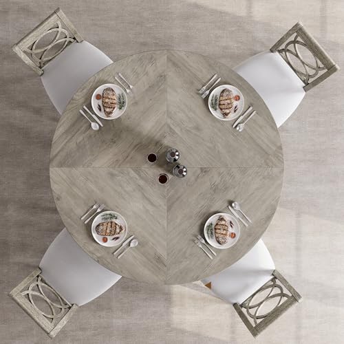 image for GAOMON Round Dining Table, 47 Inch Round Dinner Table for 4, Industria