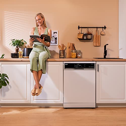 Cecotec-Lavavajillas-Independiente-60-cm-Bolero-Aguazero-6600-Bajo-consumo-14-Cubiertos-8-Programas-44-dB-con-modo-Confort-Wash-Filtro-Antibacteriano-y-sistema-BWS-Blanco