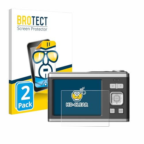 BROTECT Protector Pantalla para Rollei Compactline 10X Protector Transparente (2 Unidades) Anti Huellas