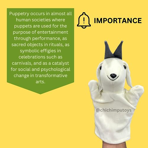 Image of Goat Hand Puppet | Hand Puppet for Kids | Story Telling Puppets | Puppets for Kids | Hand Masks for Kids | Soft Toy | Puppet Toy | Soft Toy | Educational Puppets for Kid's Learning