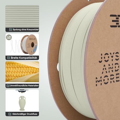Image of 3DHoJor Matte PLA Filament 1.75mm Light Khaki, PLA 3D Printer Filament, 1kg Spool (2.2lbs) PLA Filament, Fit Most FDM 3D Printer