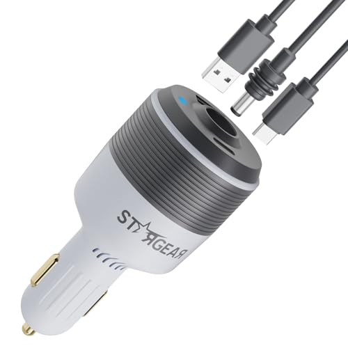 Starlink Mini Car Adapter, 3-in-1 Car Charger for Starlink Mini, 12V to 24V DC Step Up Converter with Dual USB Ports, Cigarette Lighter Adapter for Starlink Mini Power Supply,Ideal for RV,Boat,Trailer