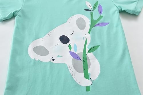 DDSOL Toddler Girls Pajamas Summer Short Sets Baby Pjs Cotton Jammies Kids Sleepwear 1-7 Years4