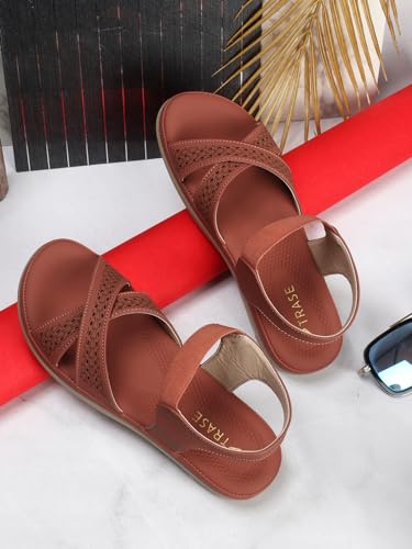 Image of TRASE Casual Flat Sandals For Women | Footwear For Woman | Flats | Women Sandals | Comfortable Sandals For Women And Girls | Softs And Stylish Sandal For Office And Daily Use