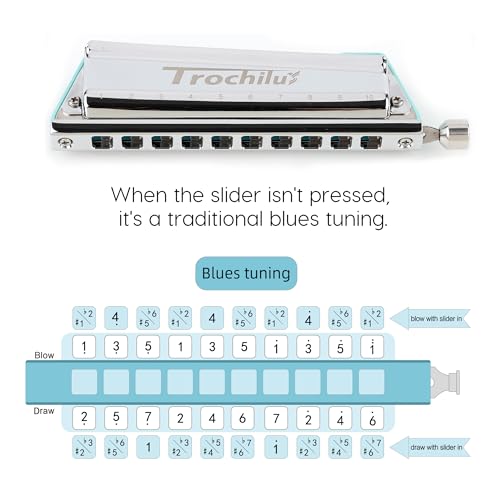 JDR Trochilus 10 Holes Chromatic Harmonica Key of C Armonica Valveless Harp Mouth Organ Chromonica with Case for Adults Professionals Beginners Kids Teachers Students (Blues/Ritcher Tuning Key of C) - Les Beatles, Paul McCartney, John Lennon, RIngo Starr, George Harrison JDR Trochilus 10 Holes Chromatic Harmonica Key of C Armonica Valveless Harp Mouth Organ Chromonica with Case for Adults Professionals Beginners Kids Teachers Students (Blues/Ritcher Tuning Key of C) – Image 5