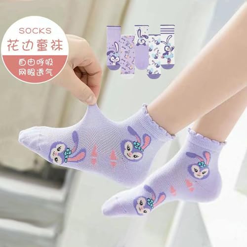 5 pairs - thin, fresh, cute, delicate and comfortable lace mesh socks for girls4
