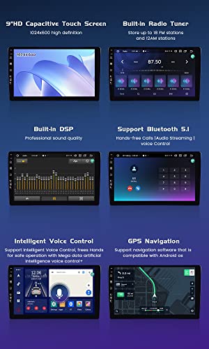 8-Core Android - Hikity 2+32GB Autoradio 2 Din